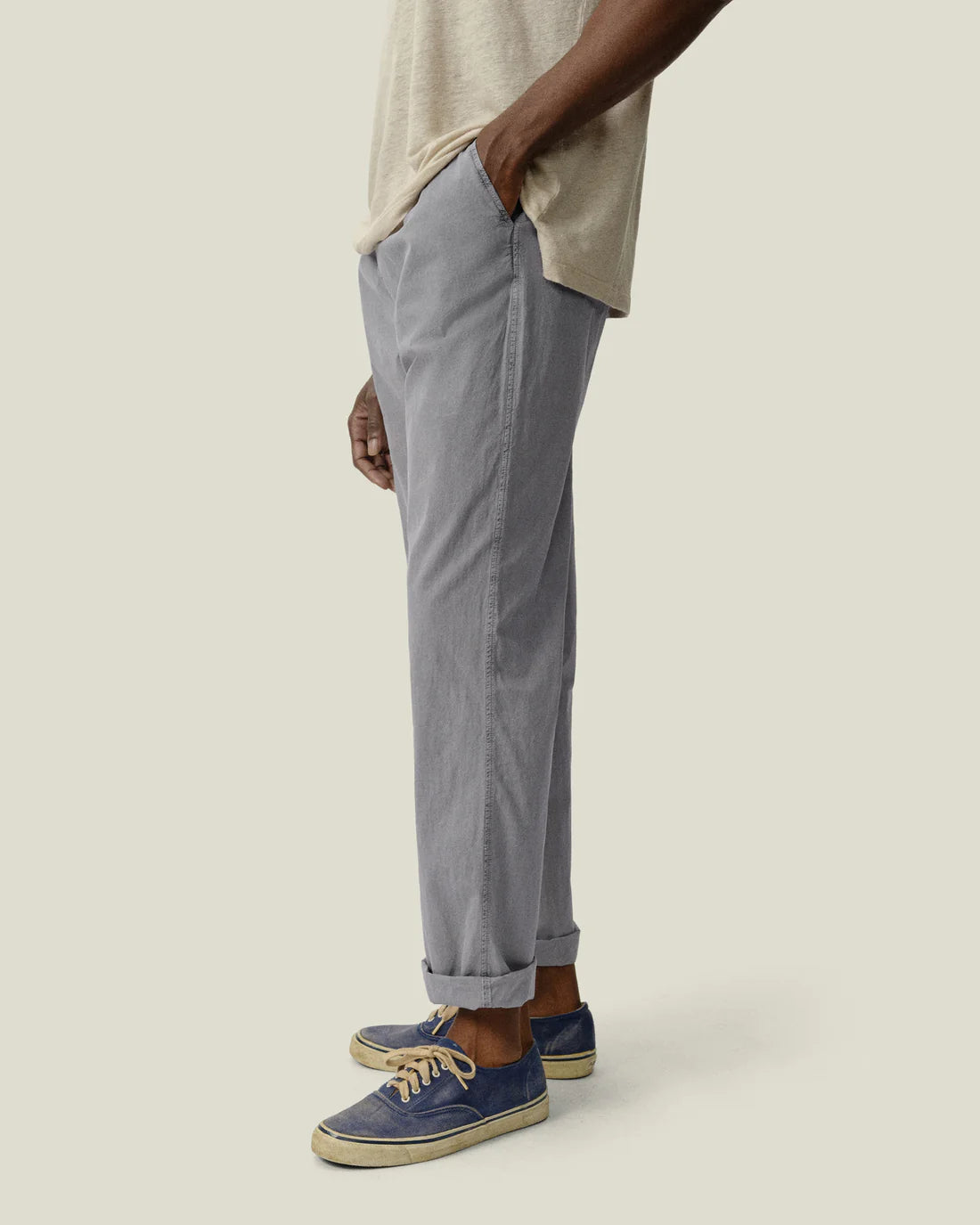 ALEX CRANE AIR COTTON BO PANT IN SILVER in SILVER — view 2