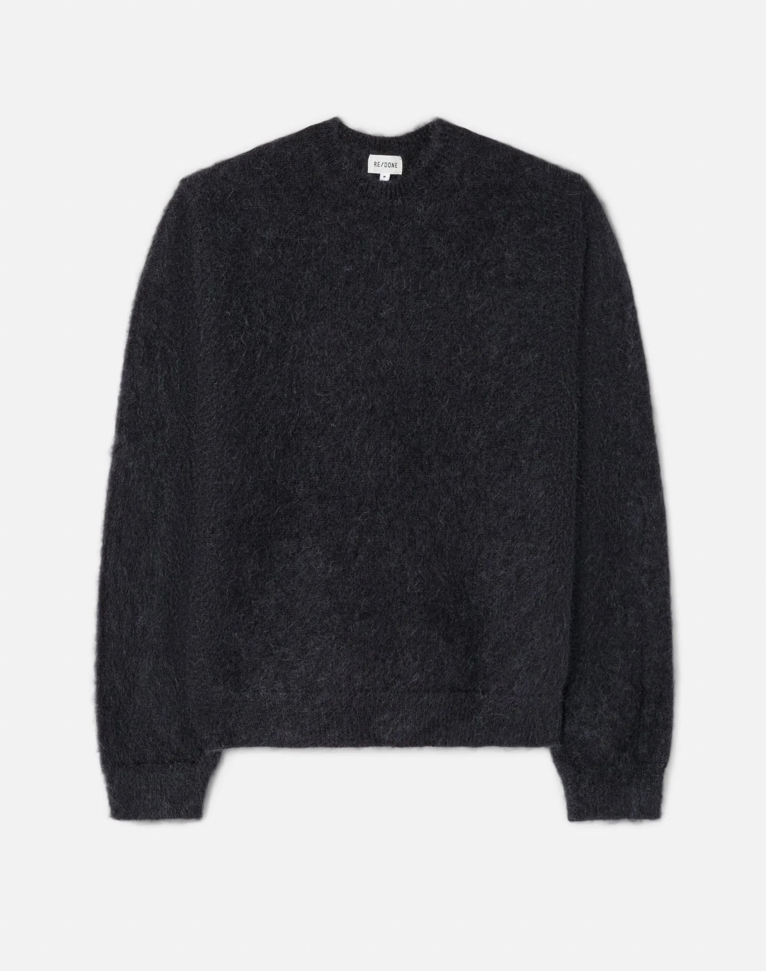 RE/DONE CLASSIC CREW SWEATER IN MINERAL BLACK in MINERAL BLACK — main product view