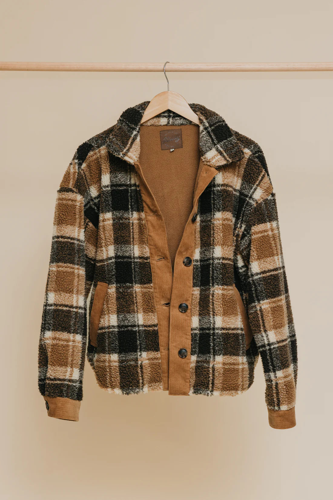 Ottway the Label OTTWAY FOSTER-FLANNEL SHERPA JACKET in See product description — view 2