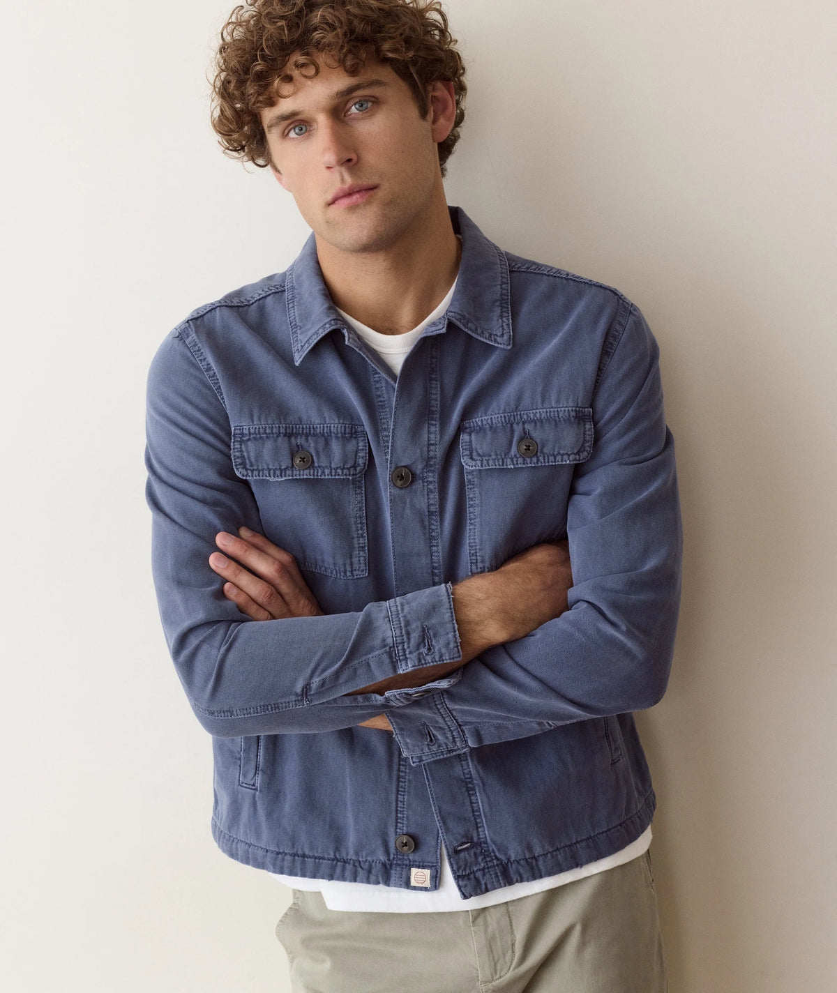 MARINE LAYER PATRICK OVERSHIRT IN FRENCH BLUE