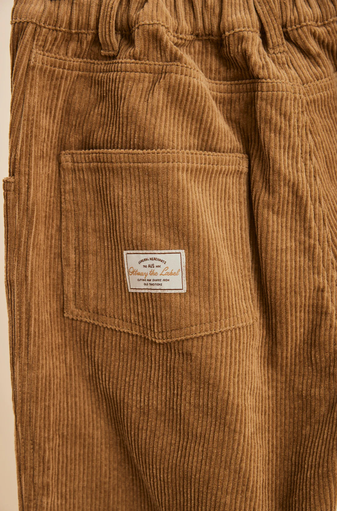 OTTWAY THE LABEL DAYTON PANT IN BROWN CORD in BROWN CORD — view 4