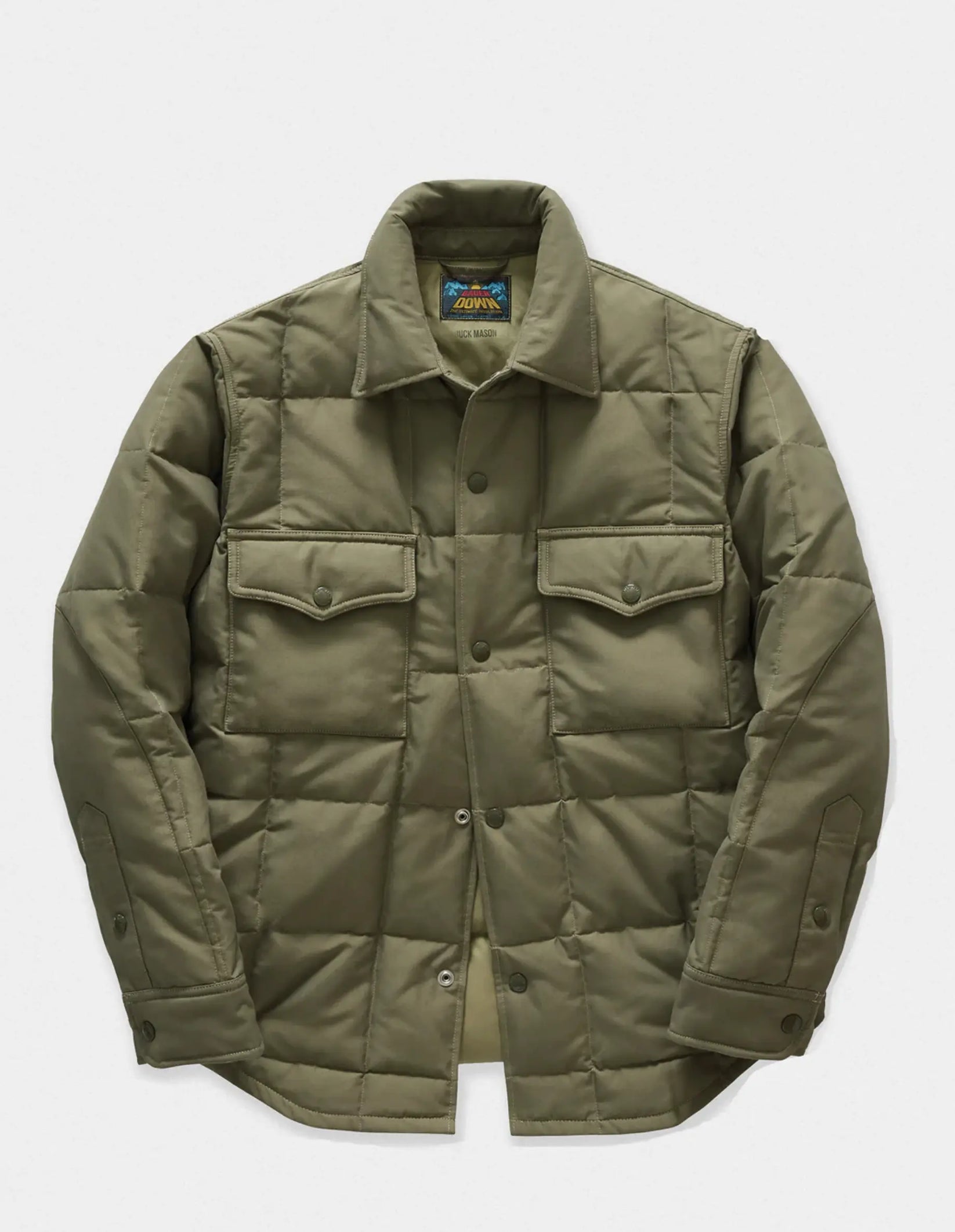 BUCK MASON CASCADE DOWN YUKON CPO JACKET IN BURNT OLIVE in BURNT OLIVE — main product view