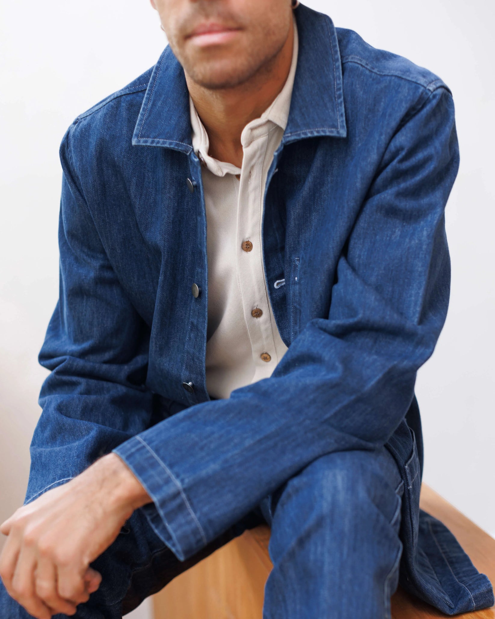 ALEX CRANE DENIM KITE JACKET IN INDIGO in INDIGO — view 2