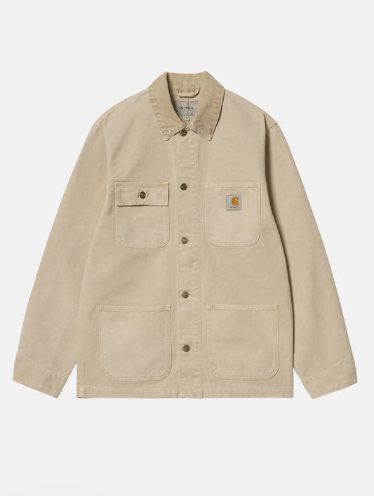 CARHARTT WIP MICHIGAN CHORE COAT IN DUSTY HAMILTON BROWN