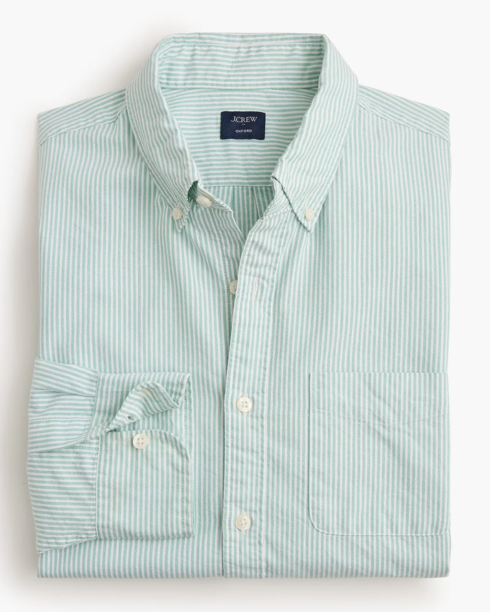 J CREW BROKEN-IN OXFORD SHIRT IN MOUNTAIN LAUREL WHITE
