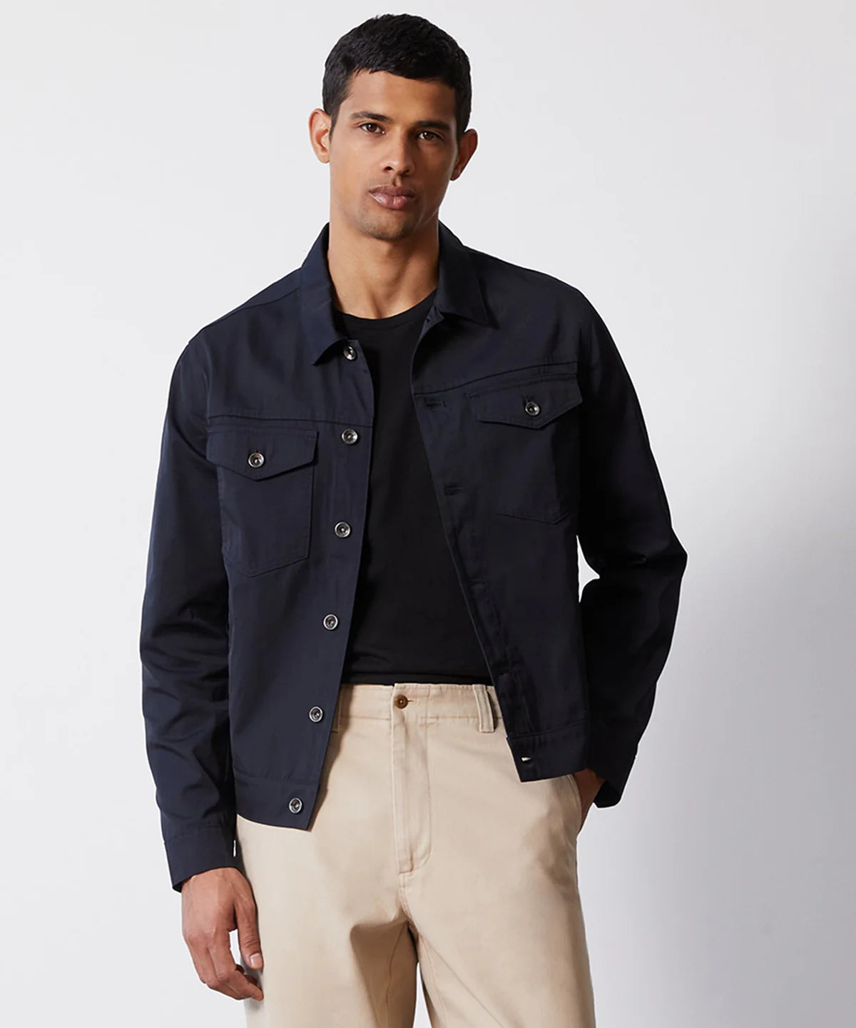 TODD SNYDER ITALIAN LIGHTWEIGHT DYLAN JACKET IN NAVY in NAVY — view 2