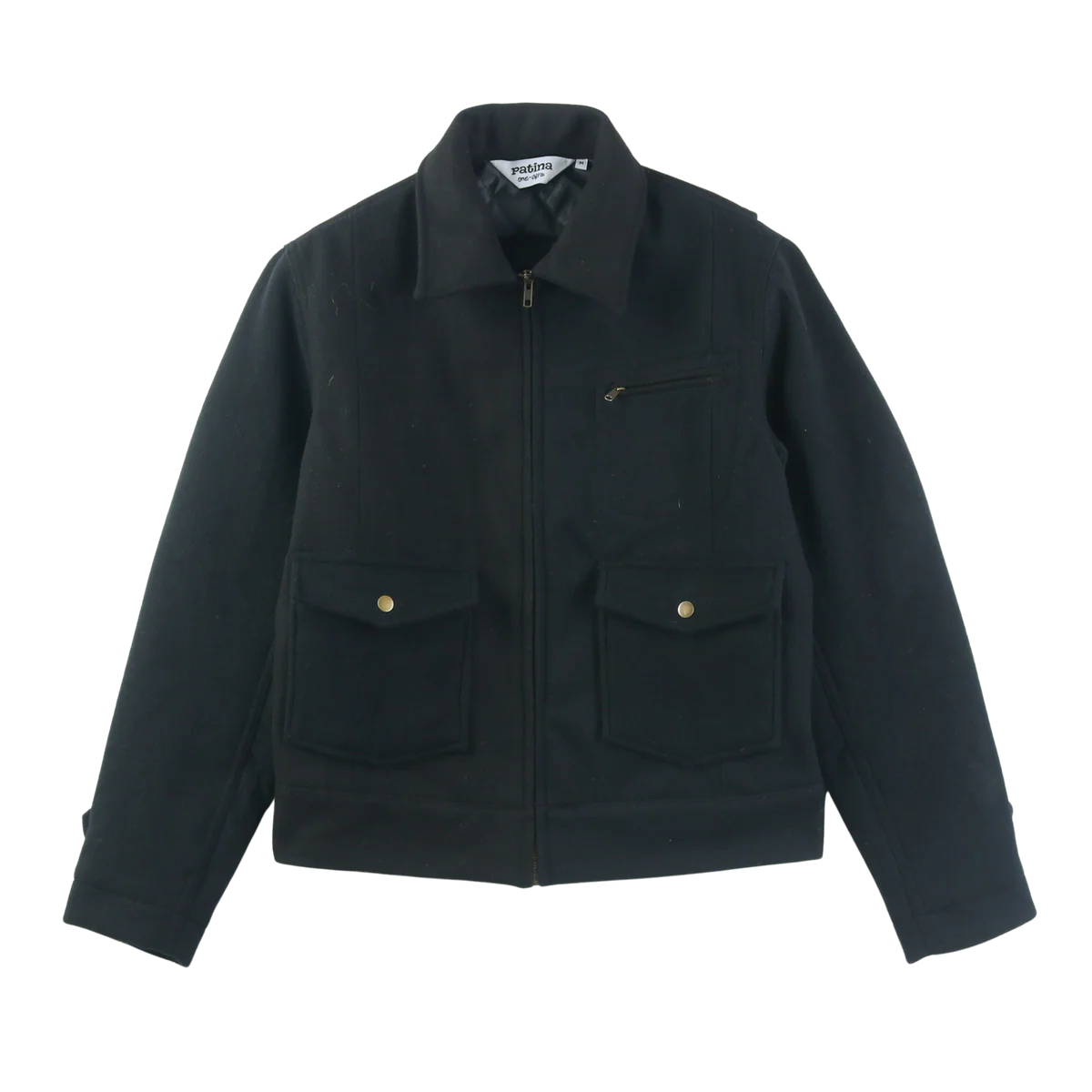 PATINA WOOL CREW JACKET IN BLACK in BLACK — main product view
