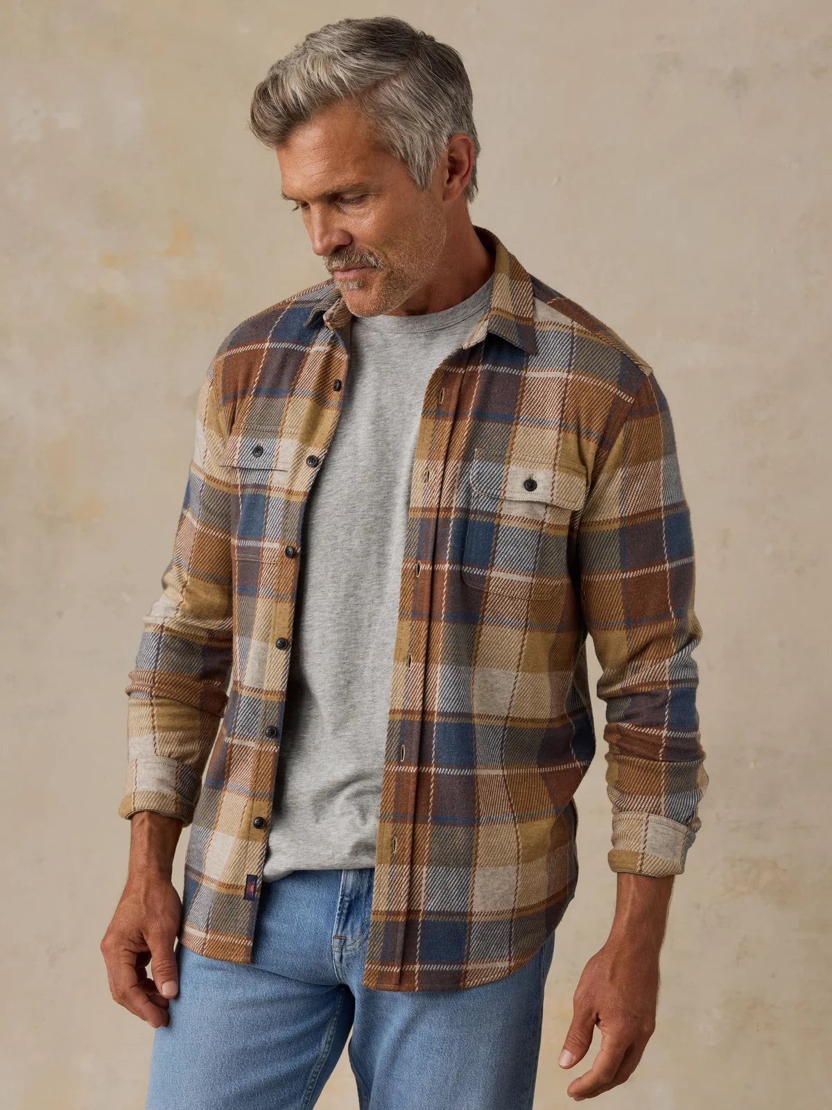 FAHERTY LEGEND SWEATER SHIRT IN BOULDER CREEK PLAID in BOULDER CREEK PLAID — main product view