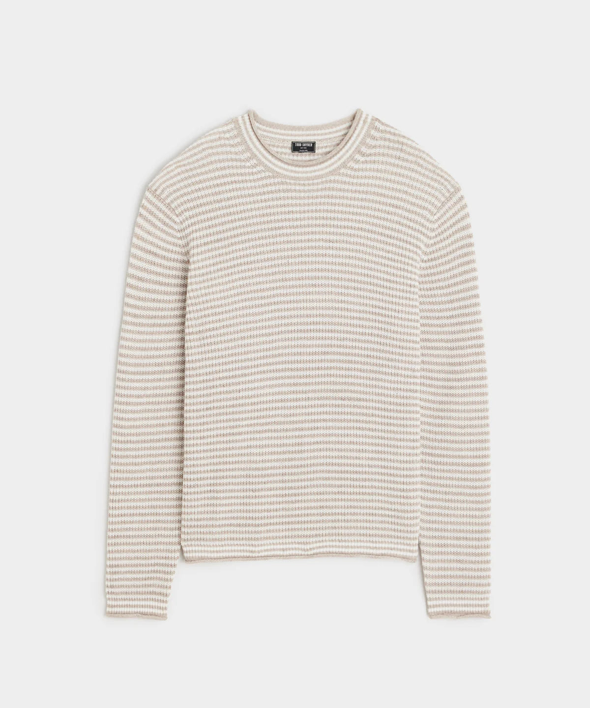 TODD SNYDER LINEN-COTTON CREWNECK IN BISQUE