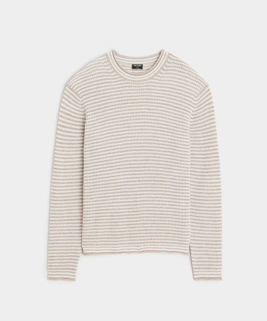 TODD SNYDER LINEN-COTTON CREWNECK IN BISQUE