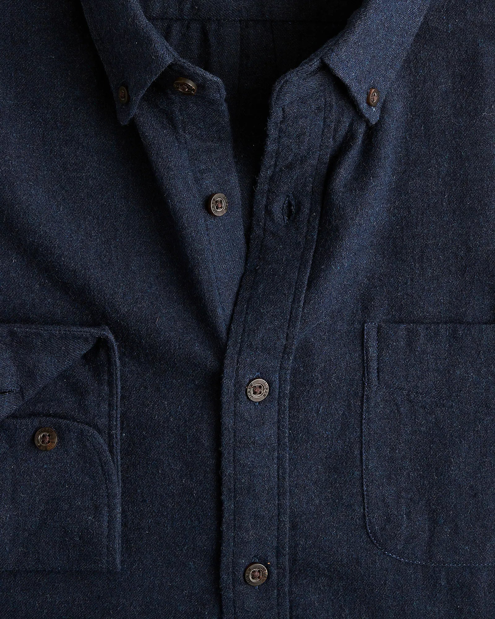 J. Crew J.CREW BRUSHED TWILL SHIRT IN HEATHER INDIGO in HEATHER INDIGO — view 2