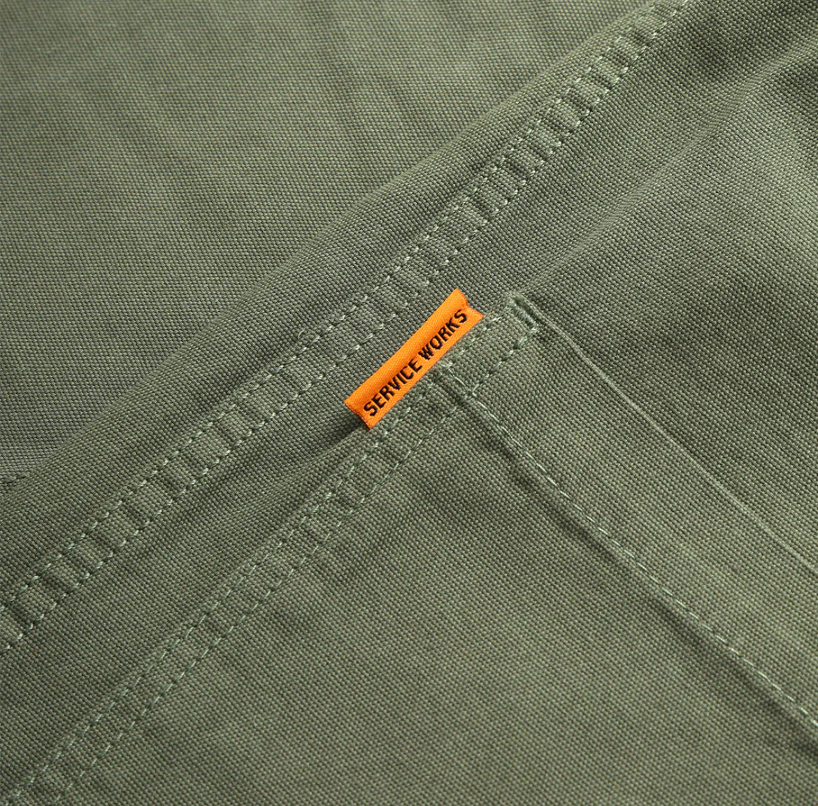 SERVICE WORKS TRADE JACKET IN OLIVE in OLIVE — view 4
