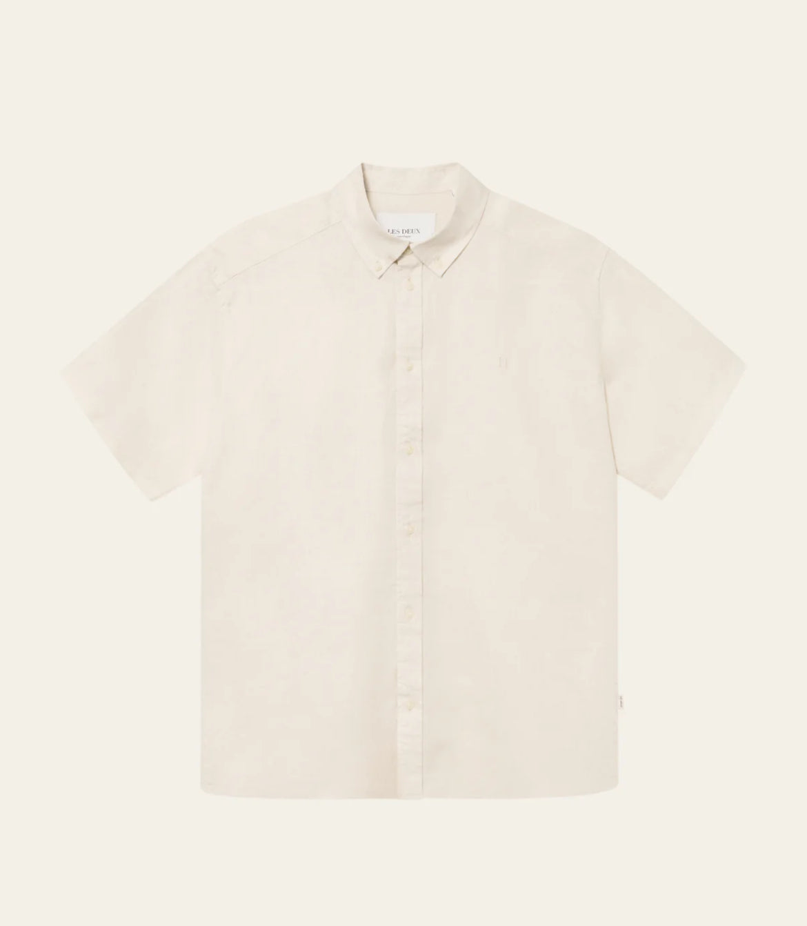 LES DEUX KRIS LINEN SS SHIRT IN IVORY in IVORY — view 2