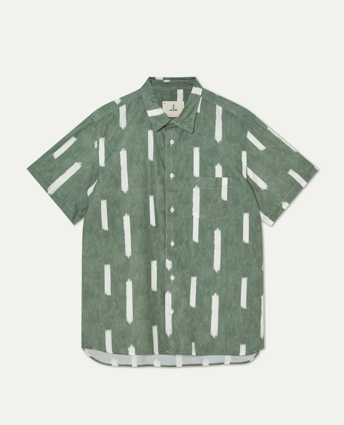 LA PAZ ALEGRE SHORT SLEEVE SHIRT IN BRUSH GREEN BAY in BRUSH GREEN BAY — main product view