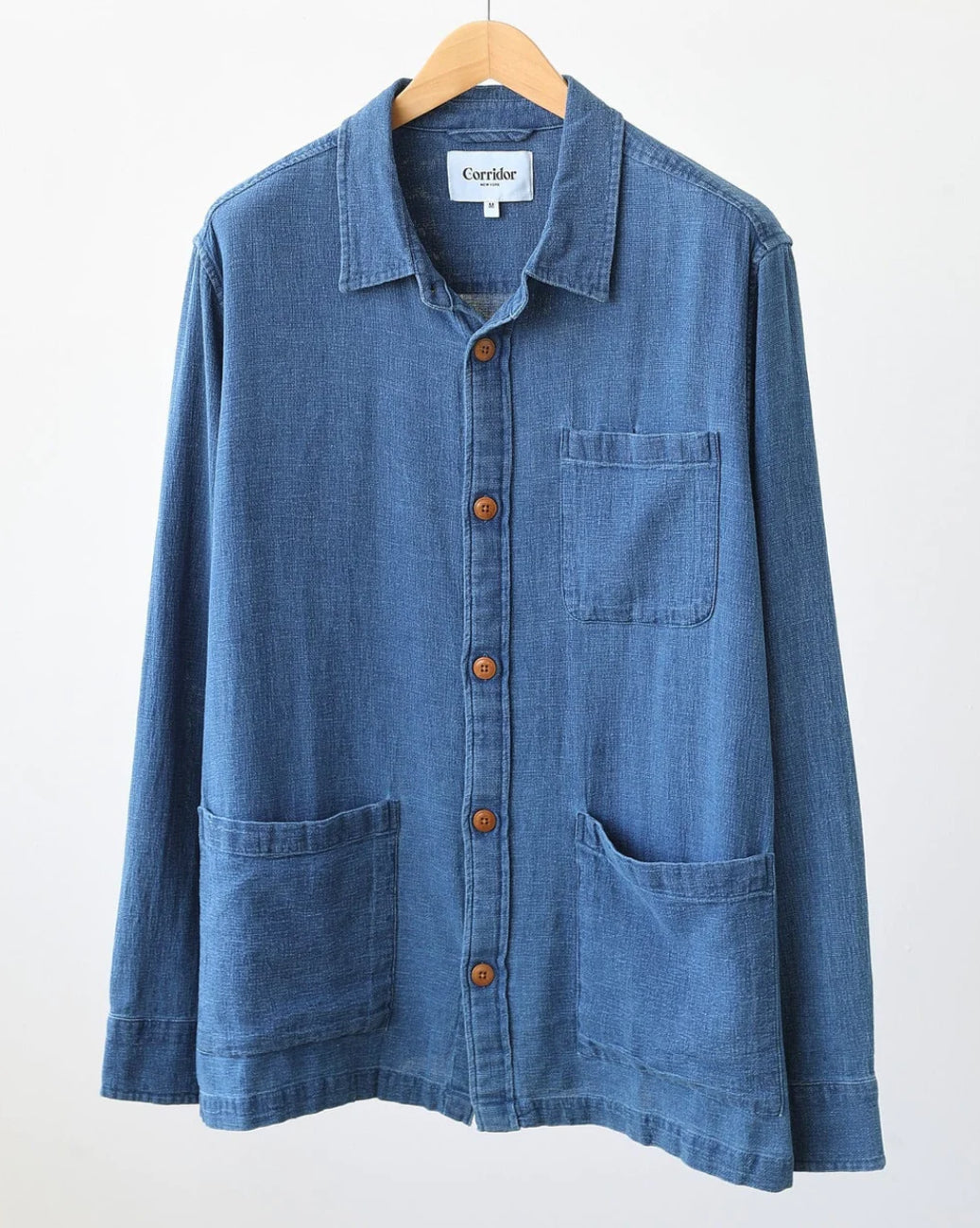 CORRIDOR DUCK DYE OVERSHIRT IN WASHED INDIGO in WASHED INDIGO — main product view