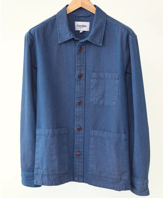 CORRIDOR DUCK DYE OVERSHIRT IN INDIGO