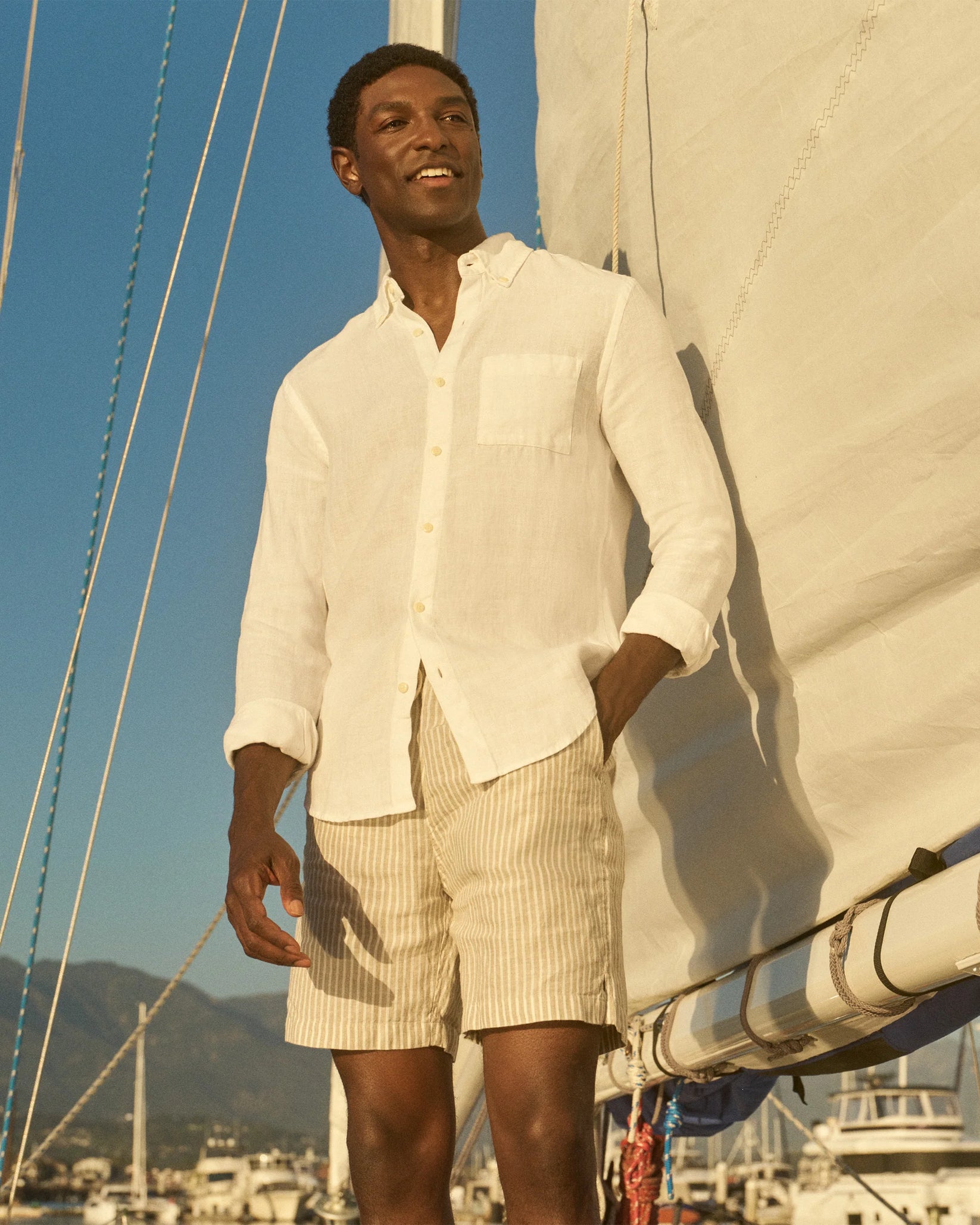 ALEX CRANE BO SHORTS IN SALT LINES in SALT LINES — view 2