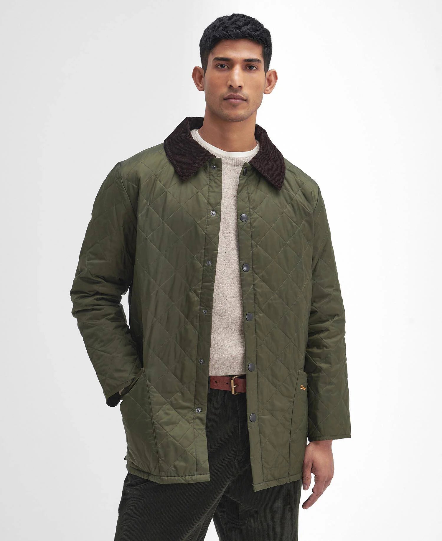 BARBOUR HERITAGE LIDDESDALE QUILT JACKET IN OLIVE in OLIVE — main product view