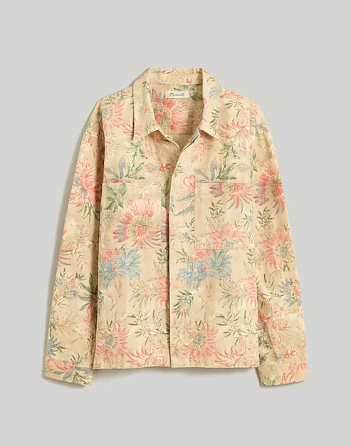 MADEWELL CANVAS BOXY SHIRT-JACKET IN FLORAL product view