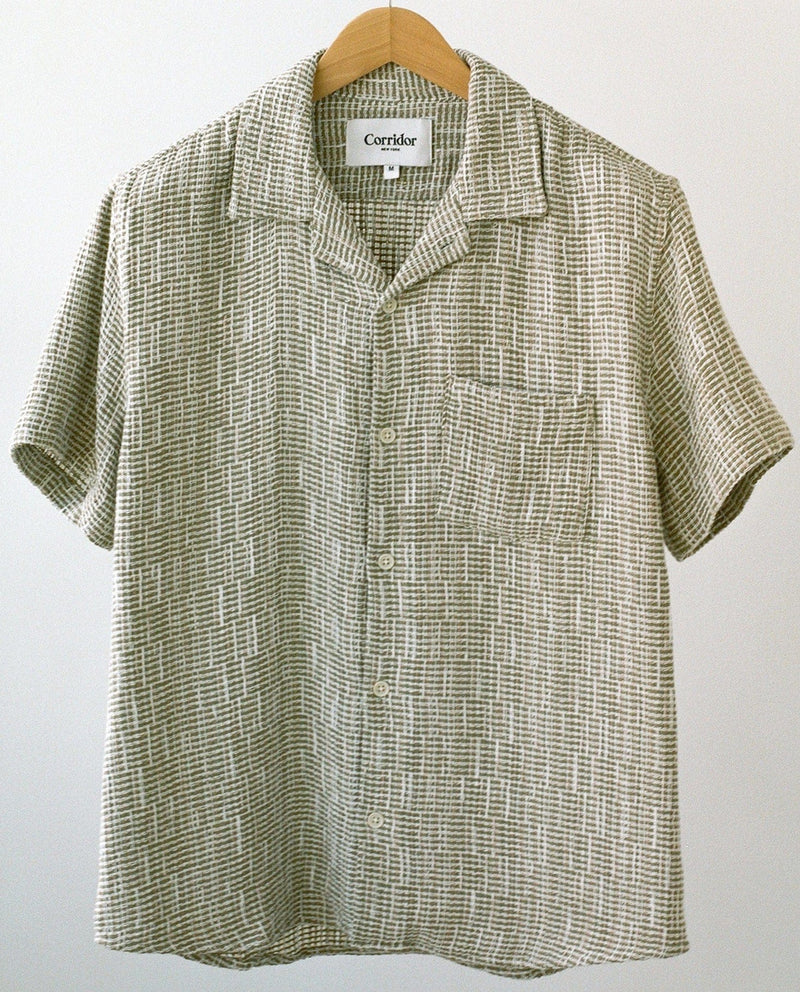 CORRIDOR RAINBOW WEAVE CAMP COLLAR IN ARMY in ARMY — main product view