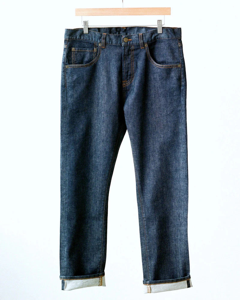 CORRIDOR TAPERED SELVEDGE DENIM IN RINSED in RINSED — main product view