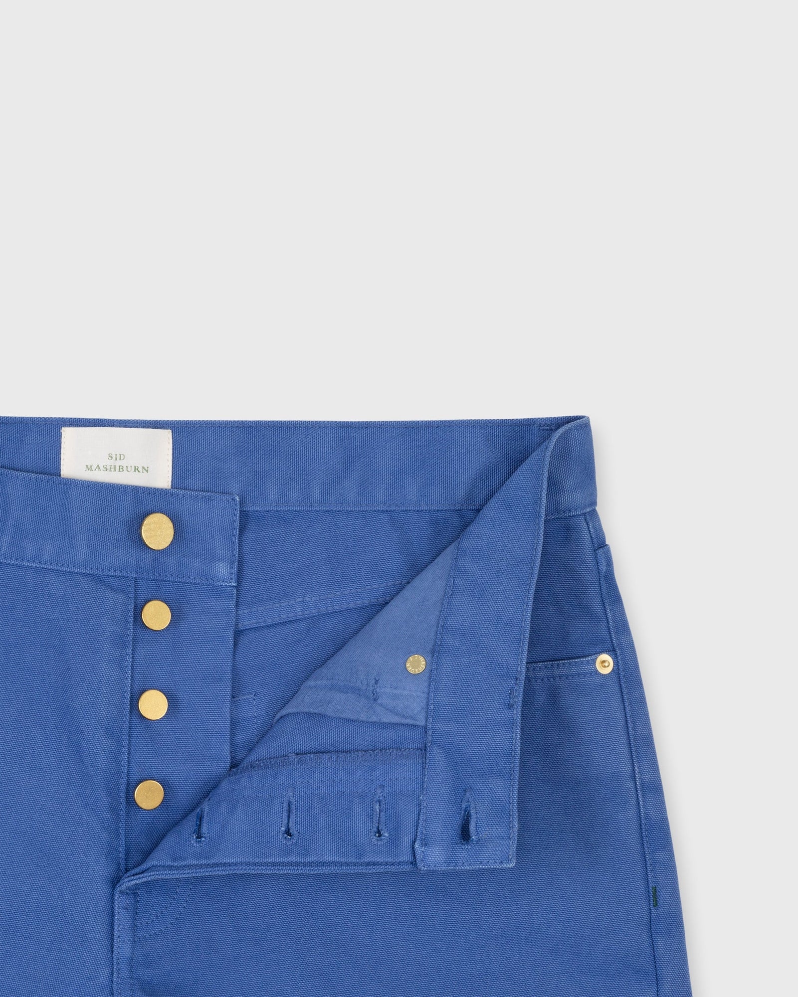 SID MASHBURN SLIM STRAIGHT 5-POCKET PANT IN LAPIS CANVAS in LAPIS CANVAS — view 3