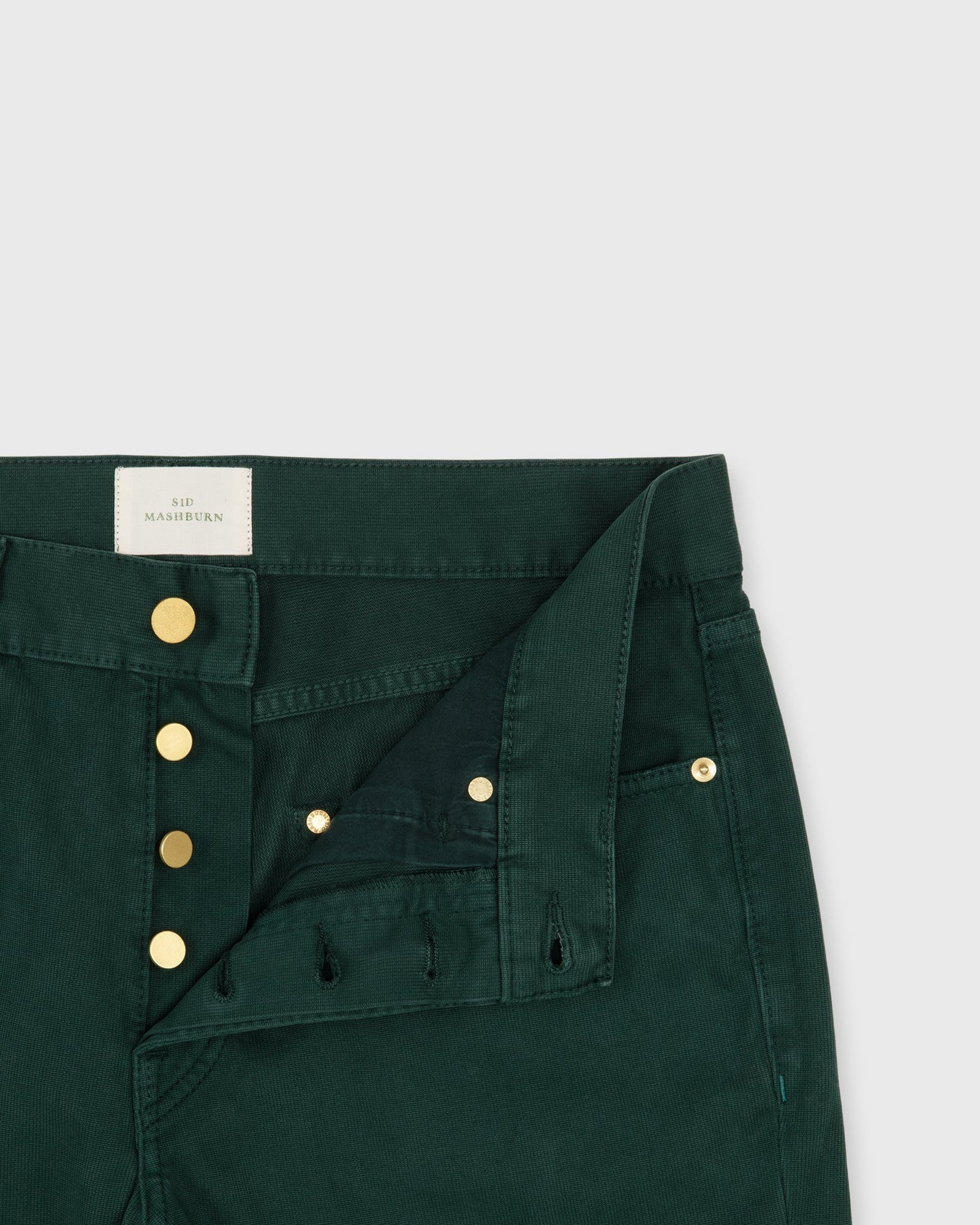 SID MASHBURN SLIM STRAIGHT 5-POCKET PANT IN SPRUCE BEDFORD CORD in SPRUCE BEDFORD CORD — view 3