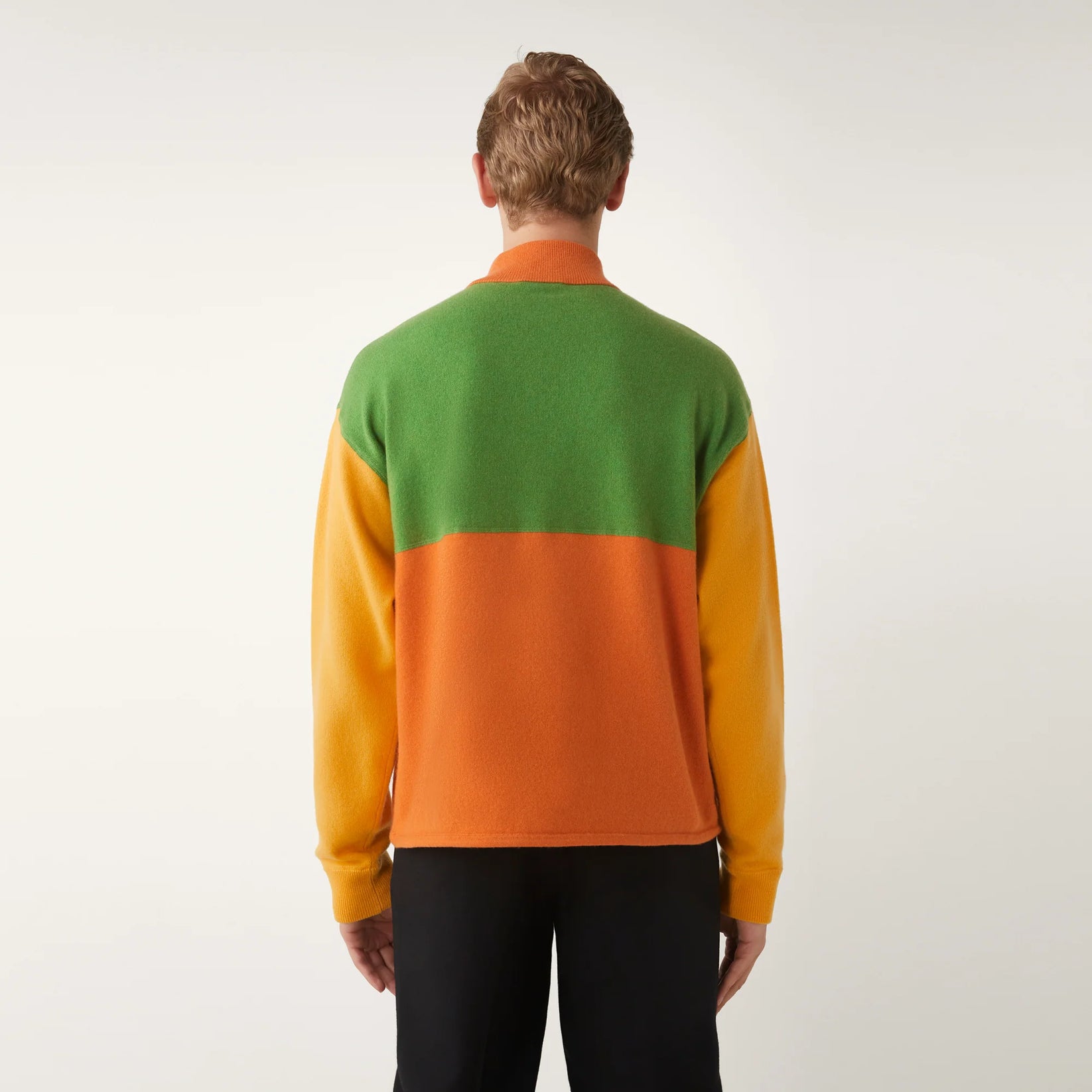 GUEST IN RESIDENCE WARM UP HALF ZIP IN MANDARIN in RESIDENCE WARM UP HALF ZIP IN MANDARIN — view 4