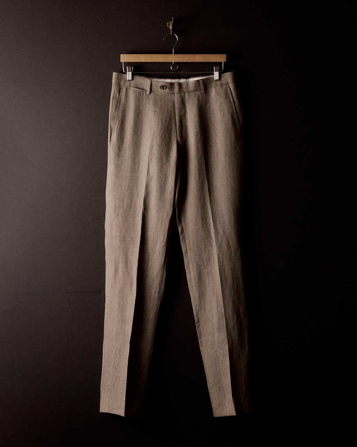 TAYLOR STITCH STEVENS TROUSER IN COFFEE LINEN HERRINGBONE in COFFEE LINEN HERRINGBONE — main product view