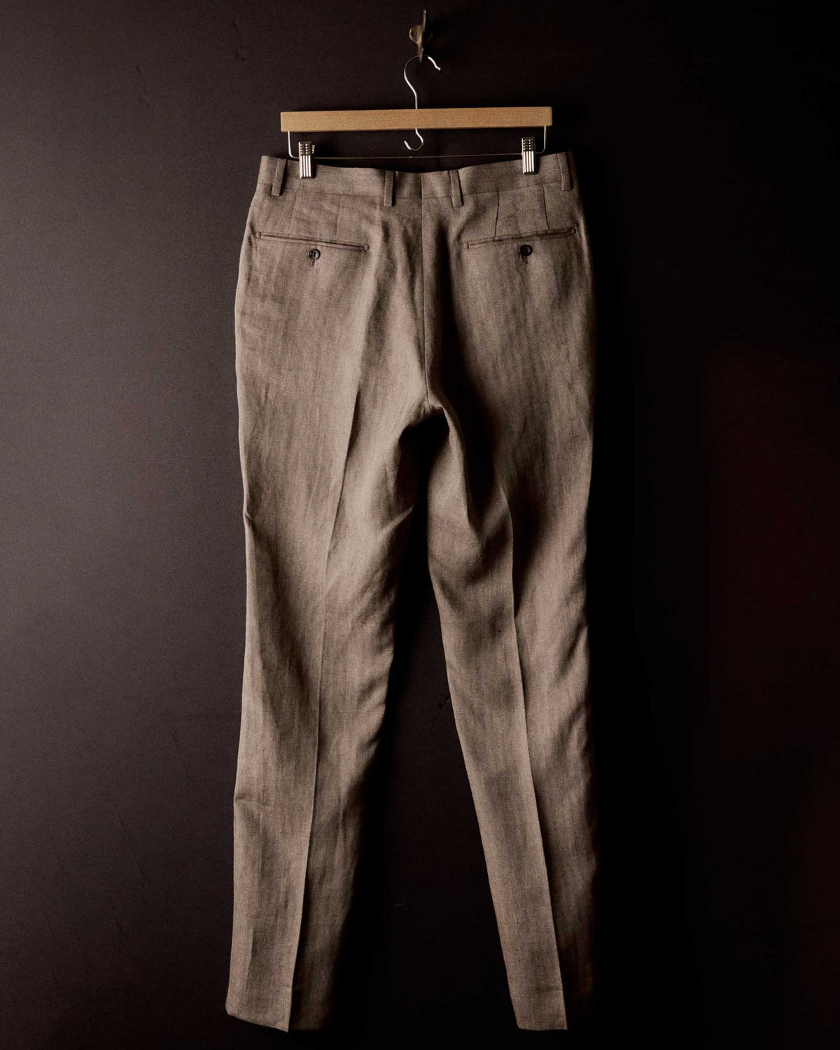 TAYLOR STITCH STEVENS TROUSER IN COFFEE LINEN HERRINGBONE in COFFEE LINEN HERRINGBONE — view 3