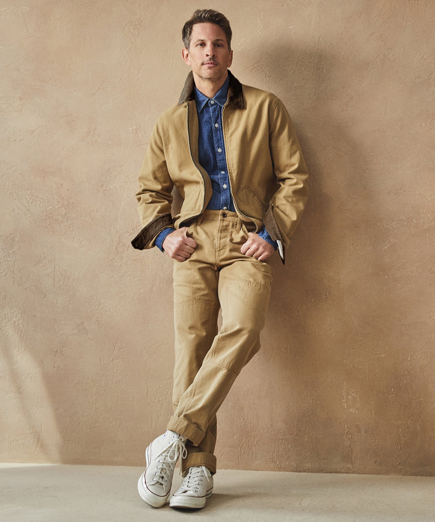TODD SNYDER HEAVY TWILL WELDER PANT IN BAJA DUNES in BAJA DUNES — view 3