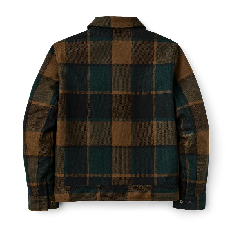 FILSON MACKINAW WOOL WORK JACKET IN PINE BLACK PLAID in PINE BLACK PLAID — view 2