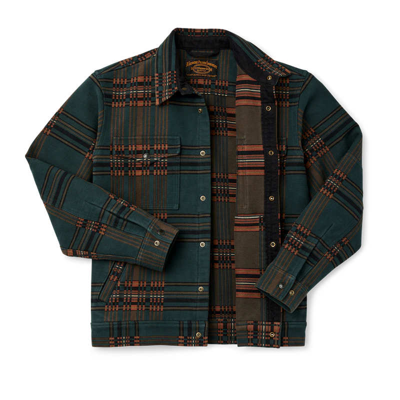 FILSON BEARTOOTH CAMP JACKET IN FIR/COPPER BLANKET PLAID in FIR/COPPER BLANKET PLAID — view 3