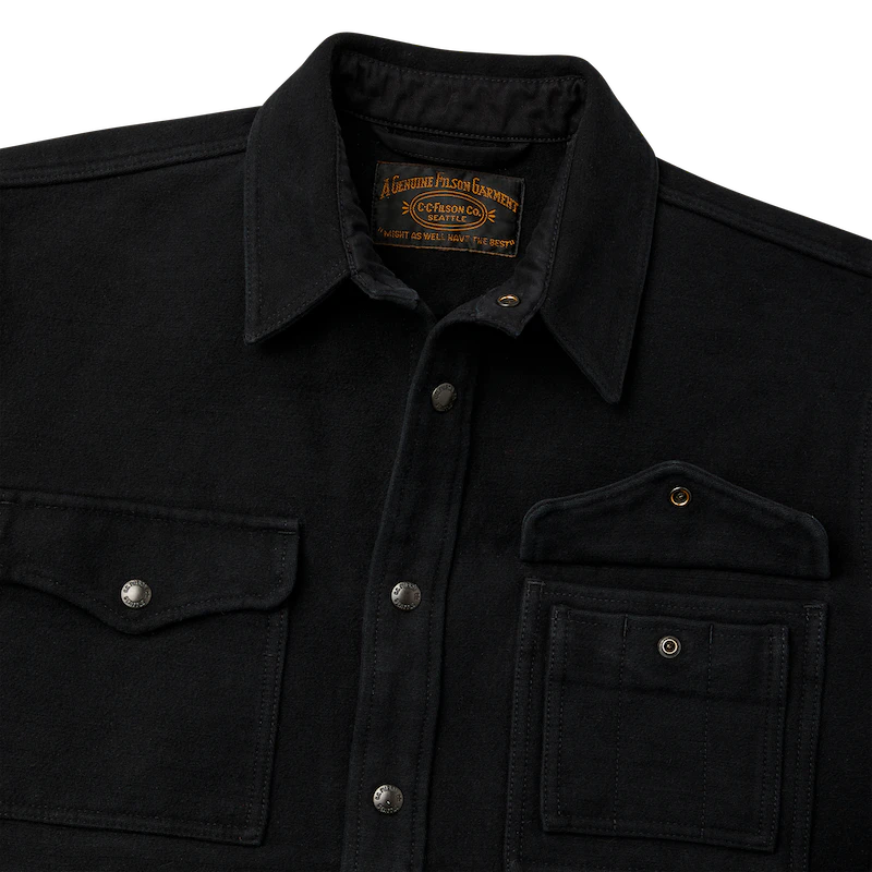 FILSON BEARTOOTH CAMP JACKET IN NAVY BLACK in NAVY BLACK — view 4