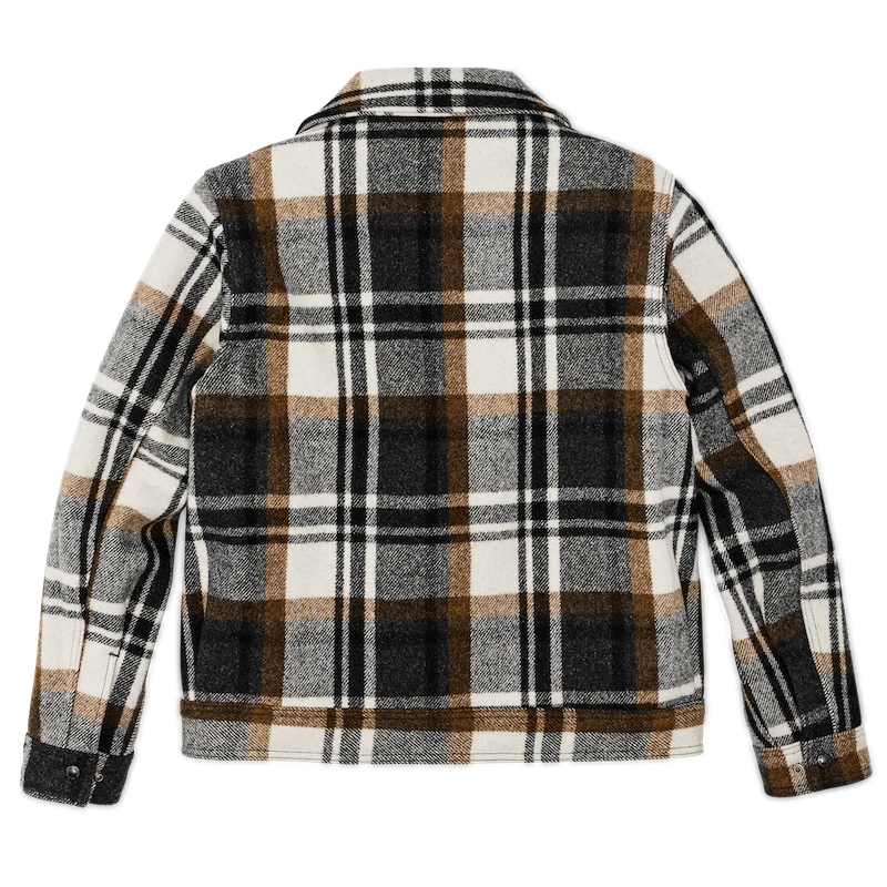 FILSON MACKINAW WOOL WORK JACKET IN BLUE COAL / COPPER HEATHER PLAID in BLUE COAL / COPPER HEATHER PLAID — view 2