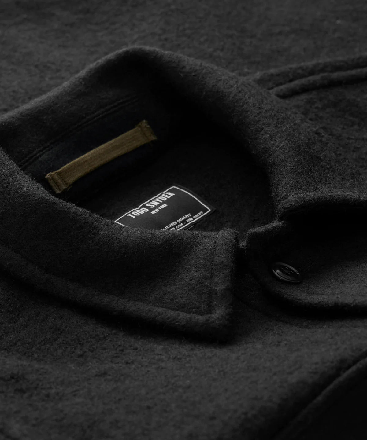 TODD SNYDER ITALIAN CPO SHIRT JACKET IN BLACK in BLACK — view 3