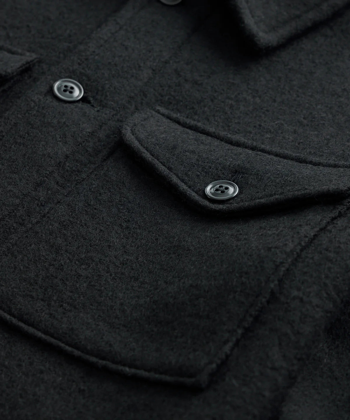 TODD SNYDER ITALIAN CPO SHIRT JACKET IN BLACK in BLACK — view 6