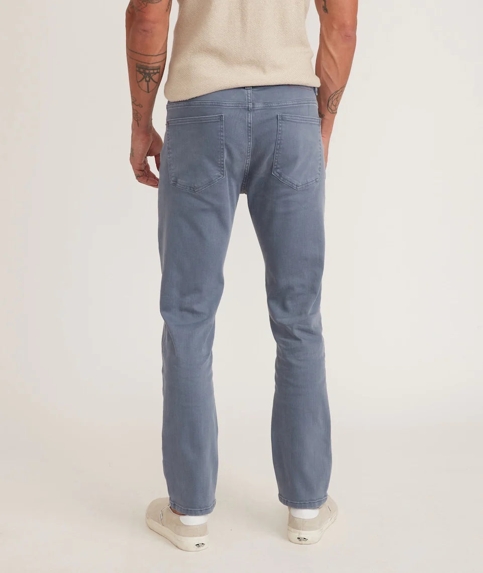 MARINE LAYER 5 POCKET PANT ATHLETIC FIT IN BERING SEA