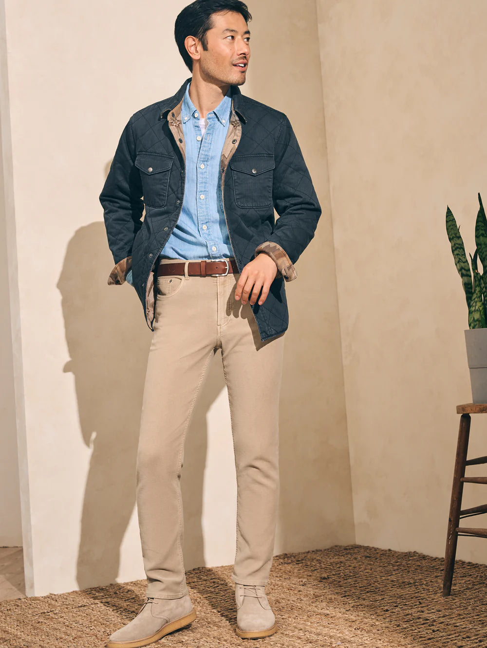 FAHERTY DOUG GOOD FEATHER REVERSIBLE BONDI JACKET IN WASHED BLACK CASCADE STAR NATION in WASHED BLACK CASCADE STAR NATION — view 3