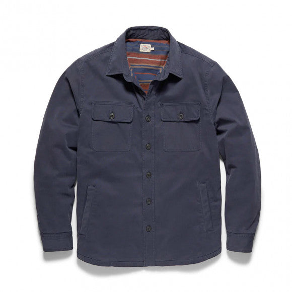 FAHERTY STRETCH BLANKET LINED CPO IN NAVY in NAVY — main product view