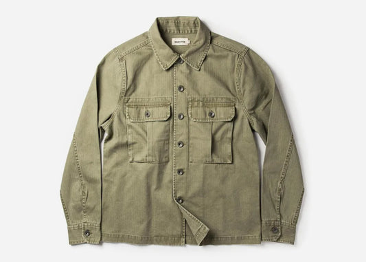 TAYLOR STITCH THE HBT JACKET IN WASHED OLIVE