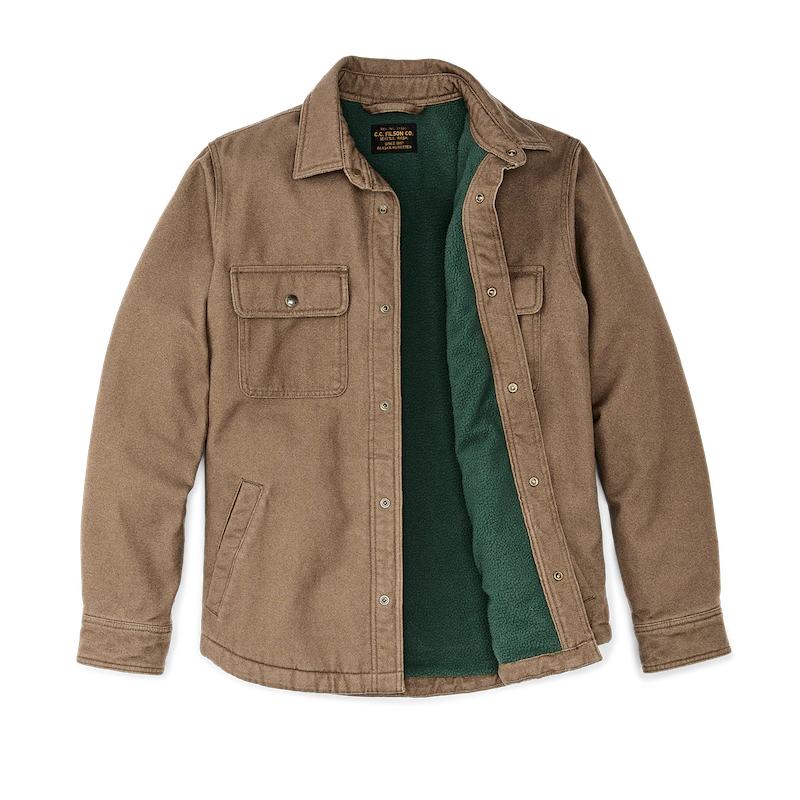FILSON FLEECE LINED JAC-SHIRT IN KANGAROO in KANGAROO — view 3