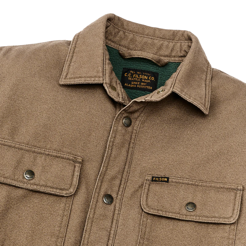 FILSON FLEECE LINED JAC-SHIRT IN KANGAROO in KANGAROO — view 4