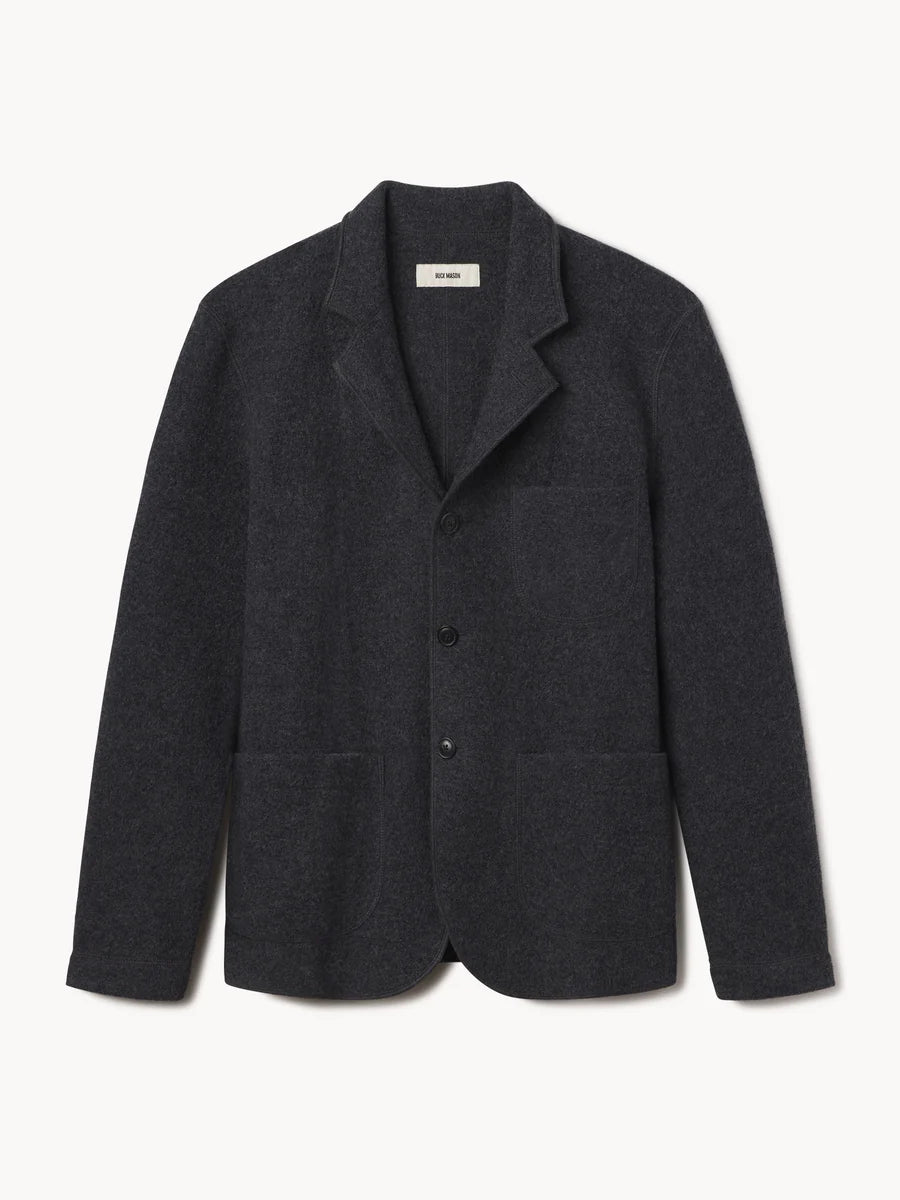BUCK MASON FELTED CHORE COAT IN CHARCOAL in CHARCOAL — main product view