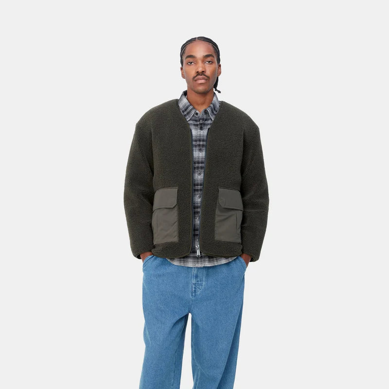 CARHARTT WIP DEVIN LINER JCKET IN CYPRESS in CYPRESS — view 4