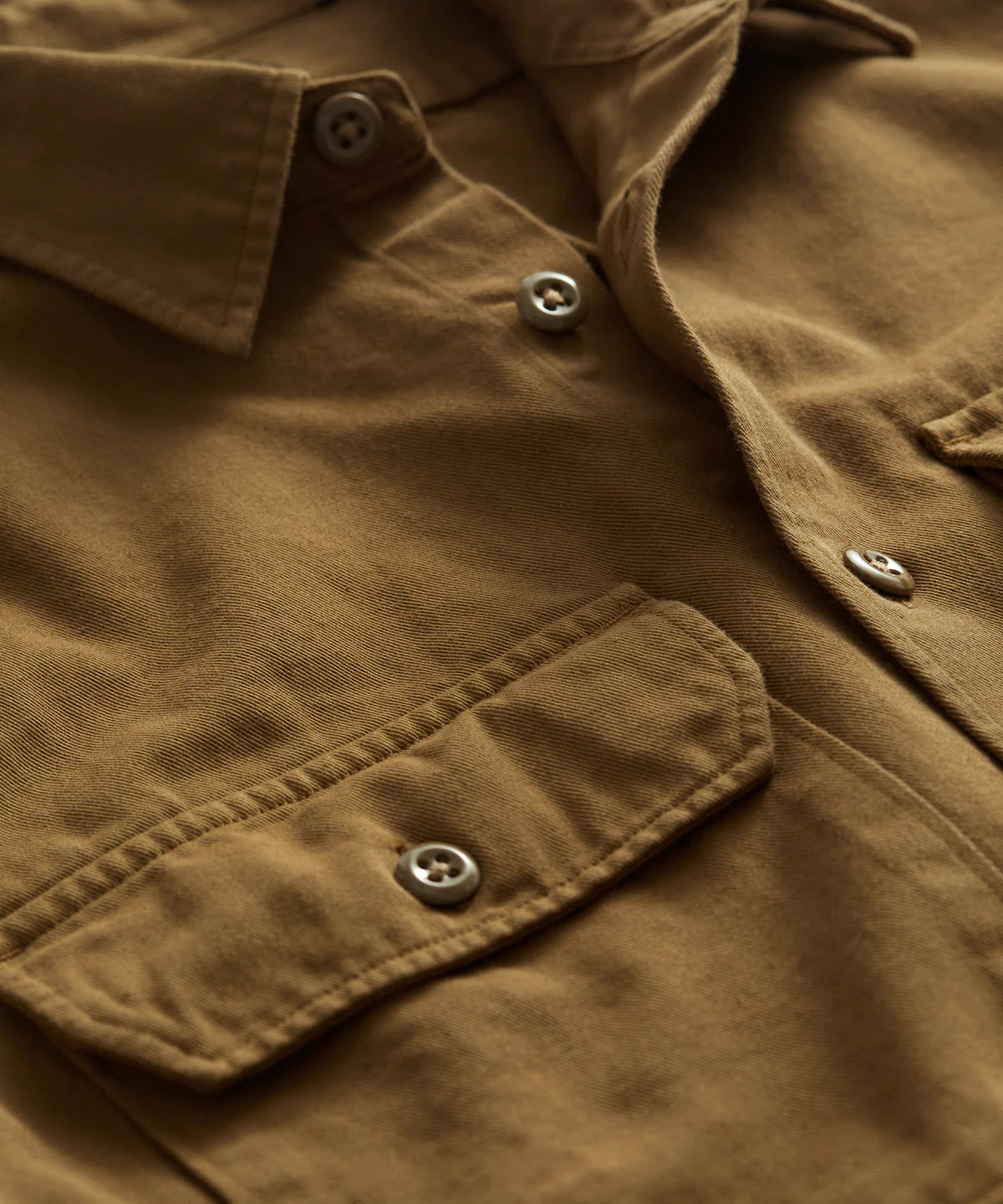 TODD SNYDER TWO POCKET UTILITY LONG SLEEVE SHIRT IN OCHRE RUST in OCHRE RUST — view 2