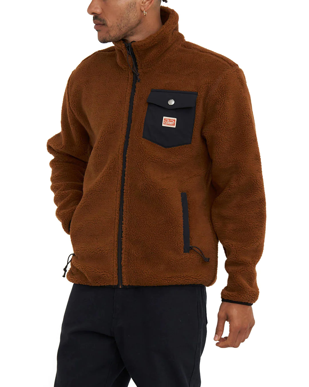 DEUS EX MACHINA FLETCHER FLEECE IN TAN in TAN — view 5