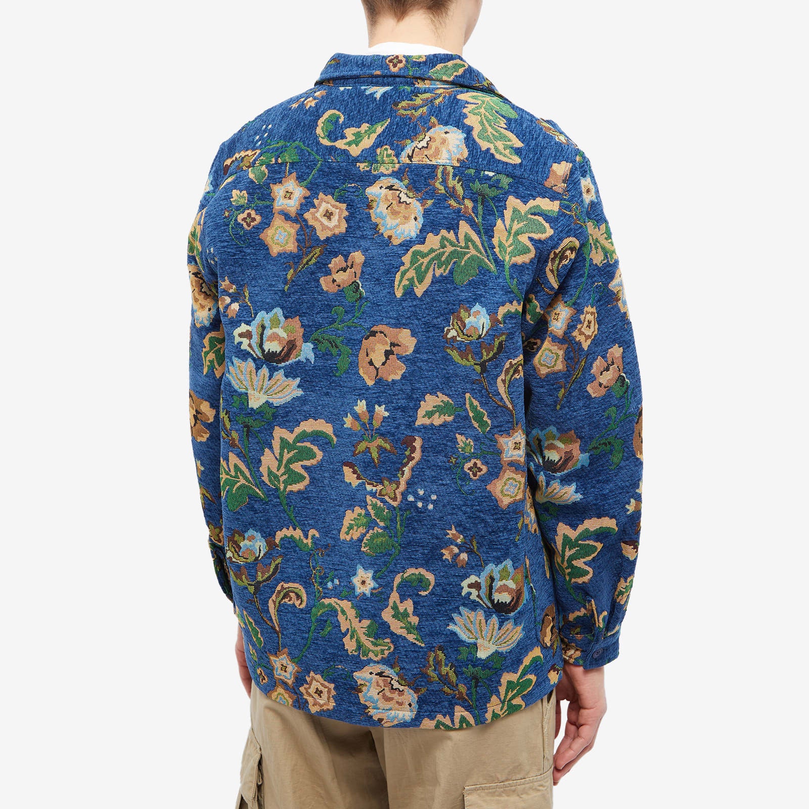 KESTIN MEN’S ORMISTON SHIRT JACKET IN ROYAL BLUE JACQUARD in ROYAL BLUE JACQUARD — view 3