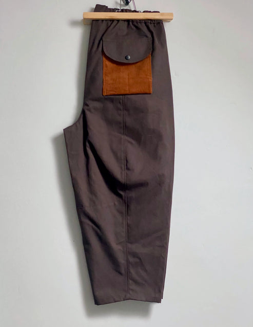 WHITEHILL MERCANTILE CO. MULL TROUSER IN COCOA product view