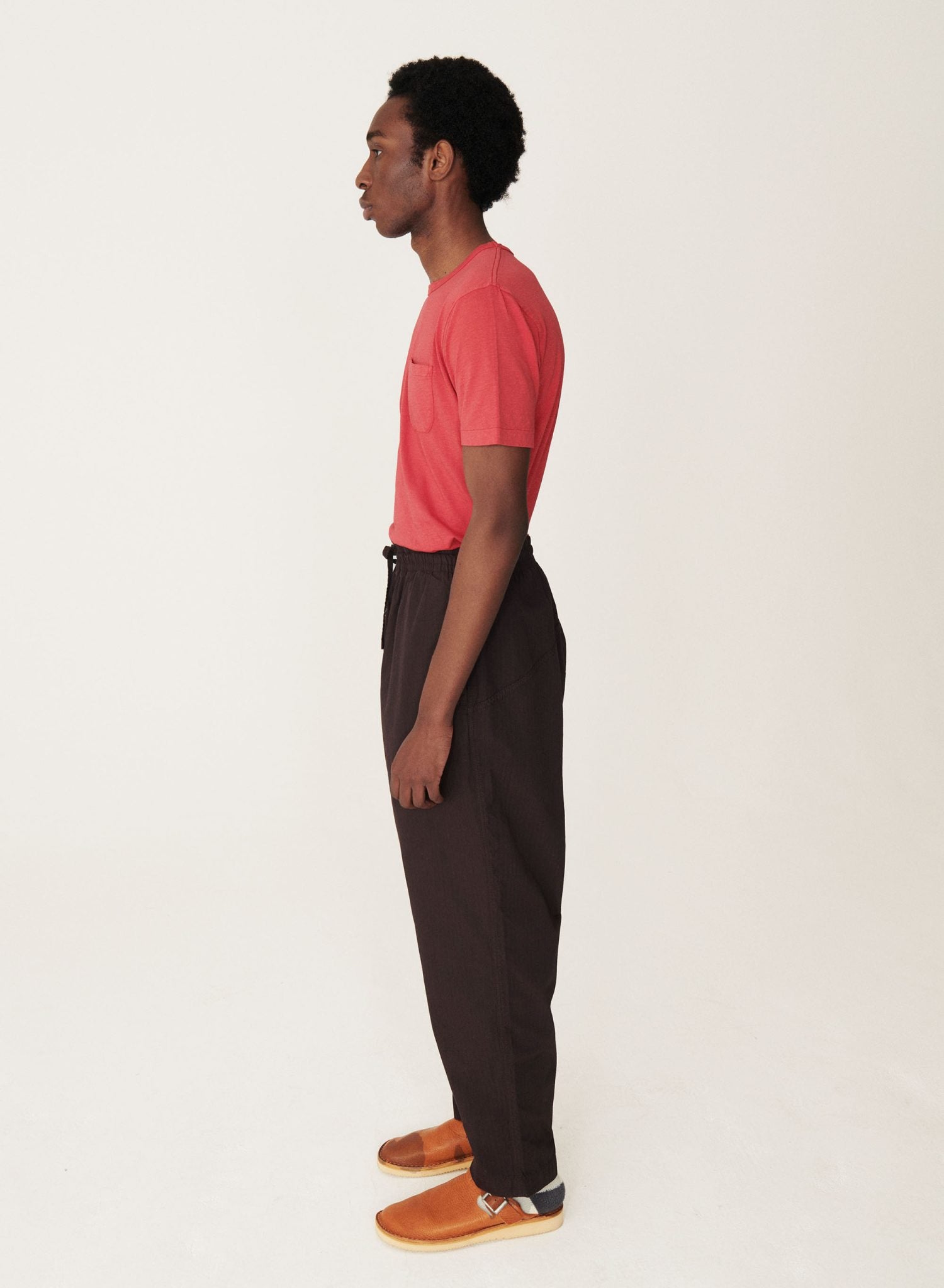 YMC ALVA RIPSTOP SKATE PANTS IN BROWN in BROWN — view 3